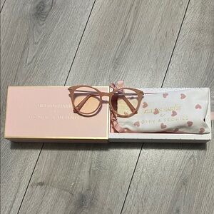 Jillian Harris Poppy & Peonies Pink blue light Reading Glasses